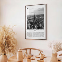 Ulm Print Black and White, Ulm Wall Art, Ulm Poster, Ulm Photo, Ulm Wall Décor, Ulm Map, Germany