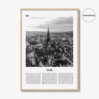 Ulm Print Black and White, Ulm Wall Art, Ulm Poster, Ulm Photo, Ulm Wall Décor, Ulm Map, Germany