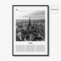 Ulm Print Black and White, Ulm Wall Art, Ulm Poster, Ulm Photo, Ulm Wall Décor, Ulm Map, Germany