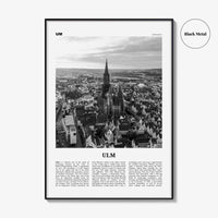 Ulm Print Black and White, Ulm Wall Art, Ulm Poster, Ulm Photo, Ulm Wall Décor, Ulm Map, Germany