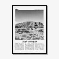 Uluru Kata Tjuta Print Black and White, Uluru Wall Art, Uluru Poster, Uluru Photo, Uluru Wall Decor, Uluru National Park Print, Australia