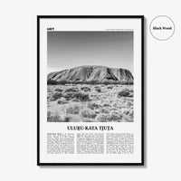 Uluru Kata Tjuta Print Black and White, Uluru Wall Art, Uluru Poster, Uluru Photo, Uluru Wall Decor, Uluru National Park Print, Australia