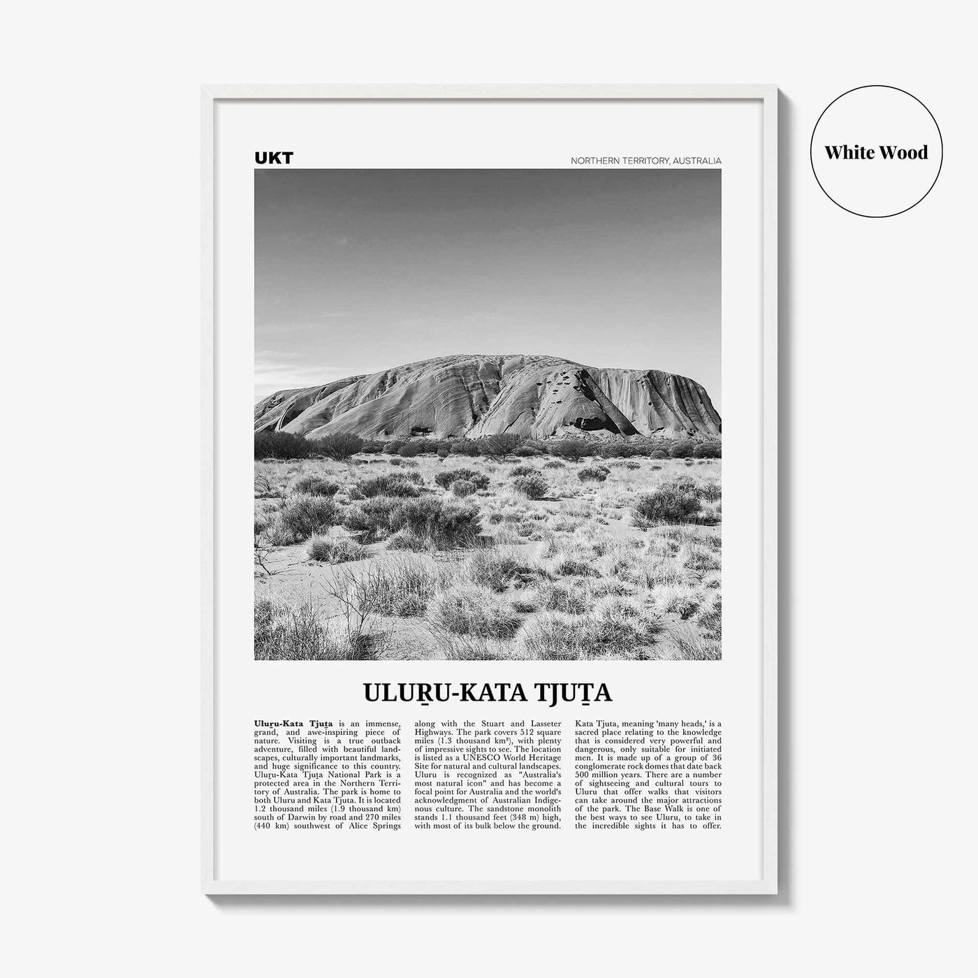 Uluru Kata Tjuta Print Black and White, Uluru Wall Art, Uluru Poster, Uluru Photo, Uluru Wall Decor, Uluru National Park Print, Australia