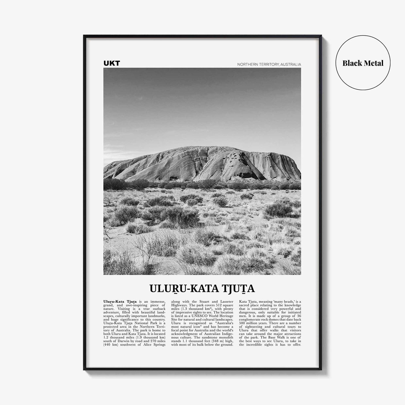 Uluru Kata Tjuta Print Black and White, Uluru Wall Art, Uluru Poster, Uluru Photo, Uluru Wall Decor, Uluru National Park Print, Australia
