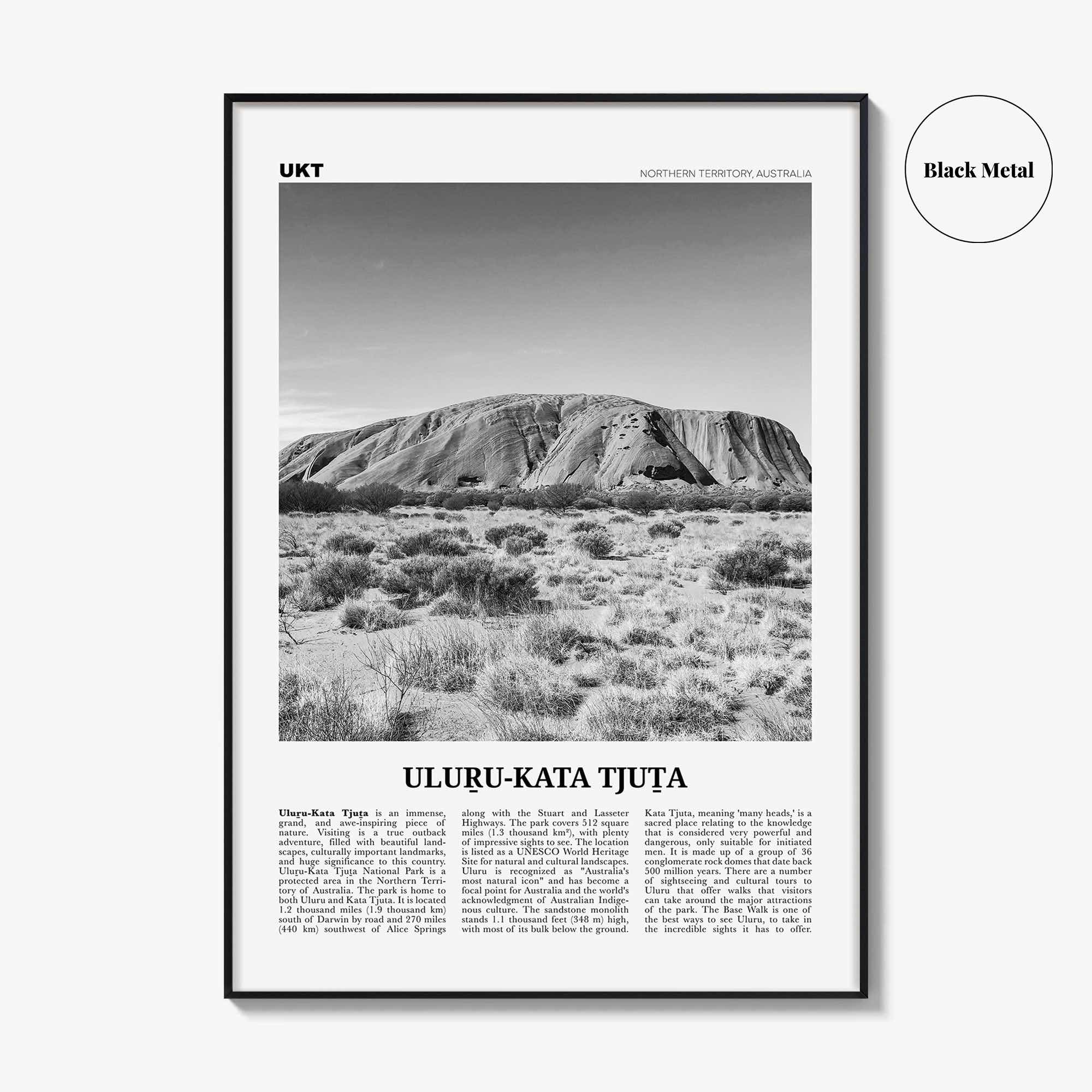 Uluru Kata Tjuta Print Black and White, Uluru Wall Art, Uluru Poster, Uluru Photo, Uluru Wall Decor, Uluru National Park Print, Australia