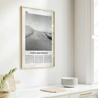 United Arab Emirates Print Black and White, United Arab Emirates Wall Art, United Arab Emirates Poster, UAE, Dubai, Abu Dhabi, Middle East