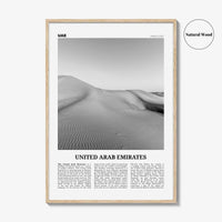United Arab Emirates Print Black and White, United Arab Emirates Wall Art, United Arab Emirates Poster, UAE, Dubai, Abu Dhabi, Middle East