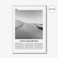 United Arab Emirates Print Black and White, United Arab Emirates Wall Art, United Arab Emirates Poster, UAE, Dubai, Abu Dhabi, Middle East