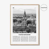 United Kingdom Print Black and White No 1, United Kingdom Wall Art, United Kingdom Poster, UK, Great Britain, England, Ireland, Scotland