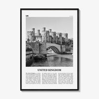 United Kingdom Print Black and White No 2, United Kingdom Wall Art, United Kingdom Poster, UK, Great Britain, England, Ireland, Scotland