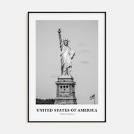 United States of America Portrait B&W No 1 Poster