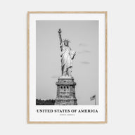 United States of America Portrait B&W No 1 Poster