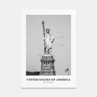 United States of America Portrait B&W No 1 Poster