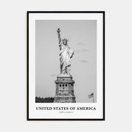 United States of America Portrait B&W No 1 Poster