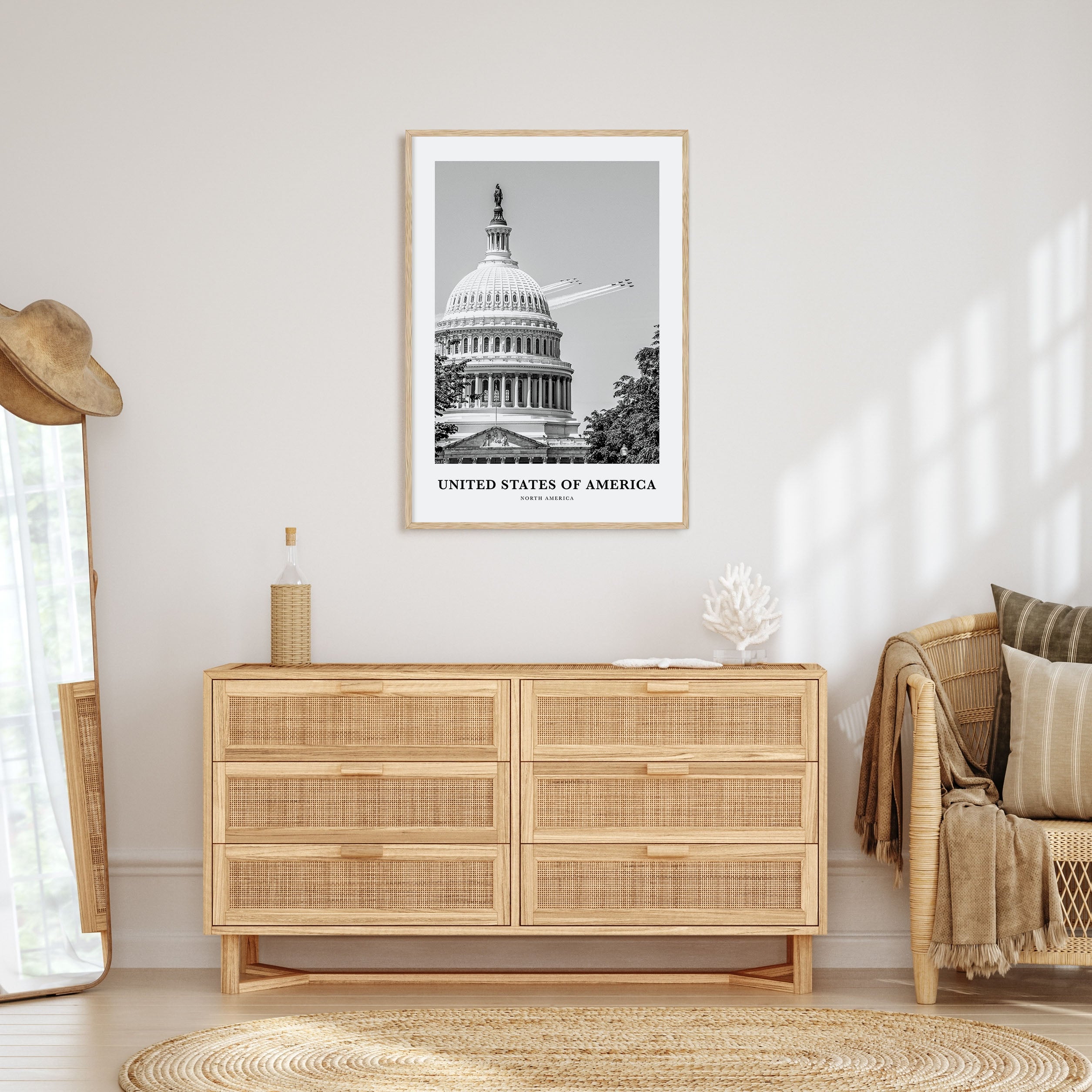 United States of America Portrait B&W No 2 Poster