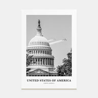 United States of America Portrait B&W No 2 Poster