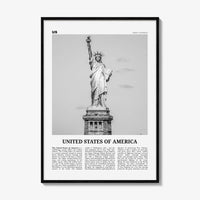 United States of America Print Black and White No 1, United States Wall Art, United States Poster, USA, US, America, United States