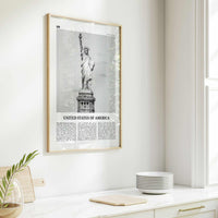 United States of America Print Black and White No 1, United States Wall Art, United States Poster, USA, US, America, United States