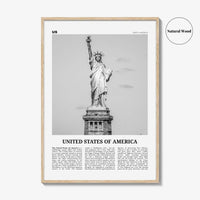 United States of America Print Black and White No 1, United States Wall Art, United States Poster, USA, US, America, United States