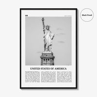 United States of America Print Black and White No 1, United States Wall Art, United States Poster, USA, US, America, United States