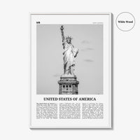 United States of America Print Black and White No 1, United States Wall Art, United States Poster, USA, US, America, United States