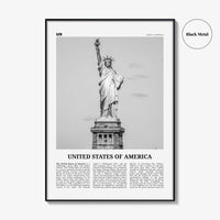 United States of America Print Black and White No 1, United States Wall Art, United States Poster, USA, US, America, United States