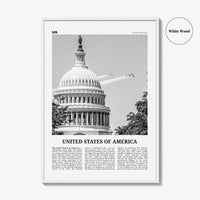 United States of America Print Black and White No 2, United States Wall Art, United States Poster, USA, US, America, United States
