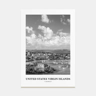 United States Virgin Islands Portrait B&W Poster