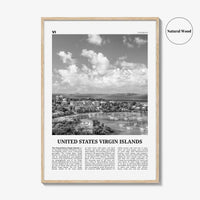 United States Virgin Islands Print Black and White, US Virgin Islands Wall Art, U.S. Virgin Islands, USVI, St. Thomas, St. Croix Caribbean