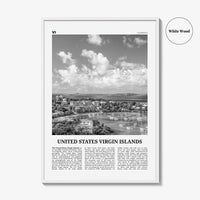 United States Virgin Islands Print Black and White, US Virgin Islands Wall Art, U.S. Virgin Islands, USVI, St. Thomas, St. Croix Caribbean