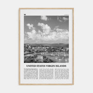 United States Virgin Islands Travel B&W Poster