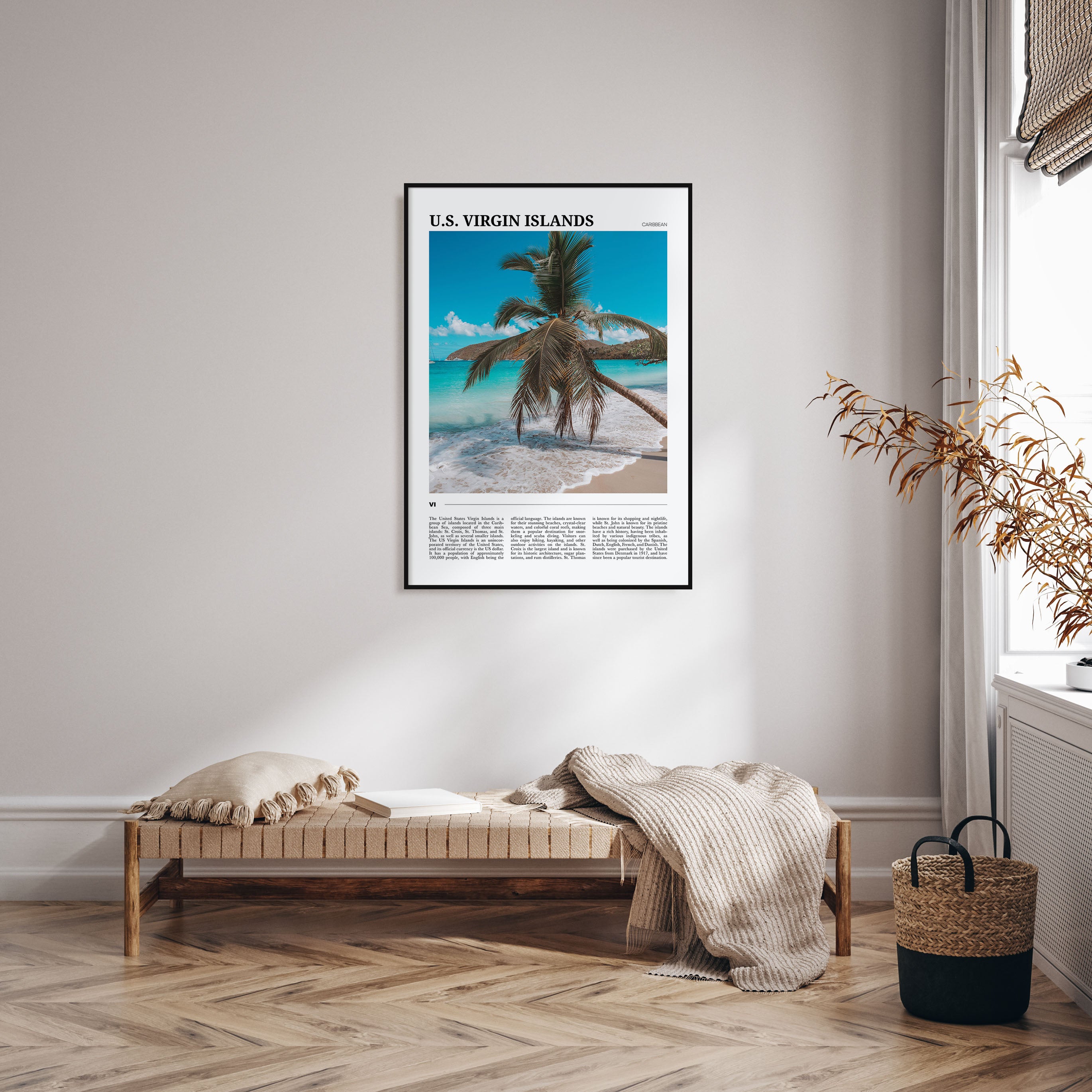 United States Virgin Islands Travel Color Poster