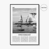 Upper Normandy Print Black and White, Upper Normandy Wall Art, Upper Normandy Poster, Upper Normandy Photo, Décor, Upper Normandy Map