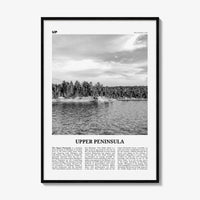 Upper Peninsula Print Black and White, Upper Peninsula Wall Art, Upper Peninsula Poster, Upper Peninsula Photo, Upper Peninsula Map Michigan