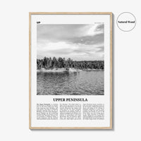 Upper Peninsula Print Black and White, Upper Peninsula Wall Art, Upper Peninsula Poster, Upper Peninsula Photo, Upper Peninsula Map Michigan