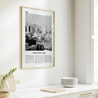 Upper West Side Print Black and White, Upper West Side Wall Art, Upper West Side Poster, Upper West Side Photo, Manhattan, New York, USA