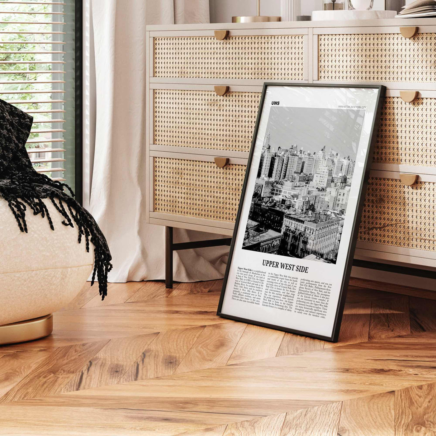 Upper West Side Print Black and White, Upper West Side Wall Art, Upper West Side Poster, Upper West Side Photo, Manhattan, New York, USA