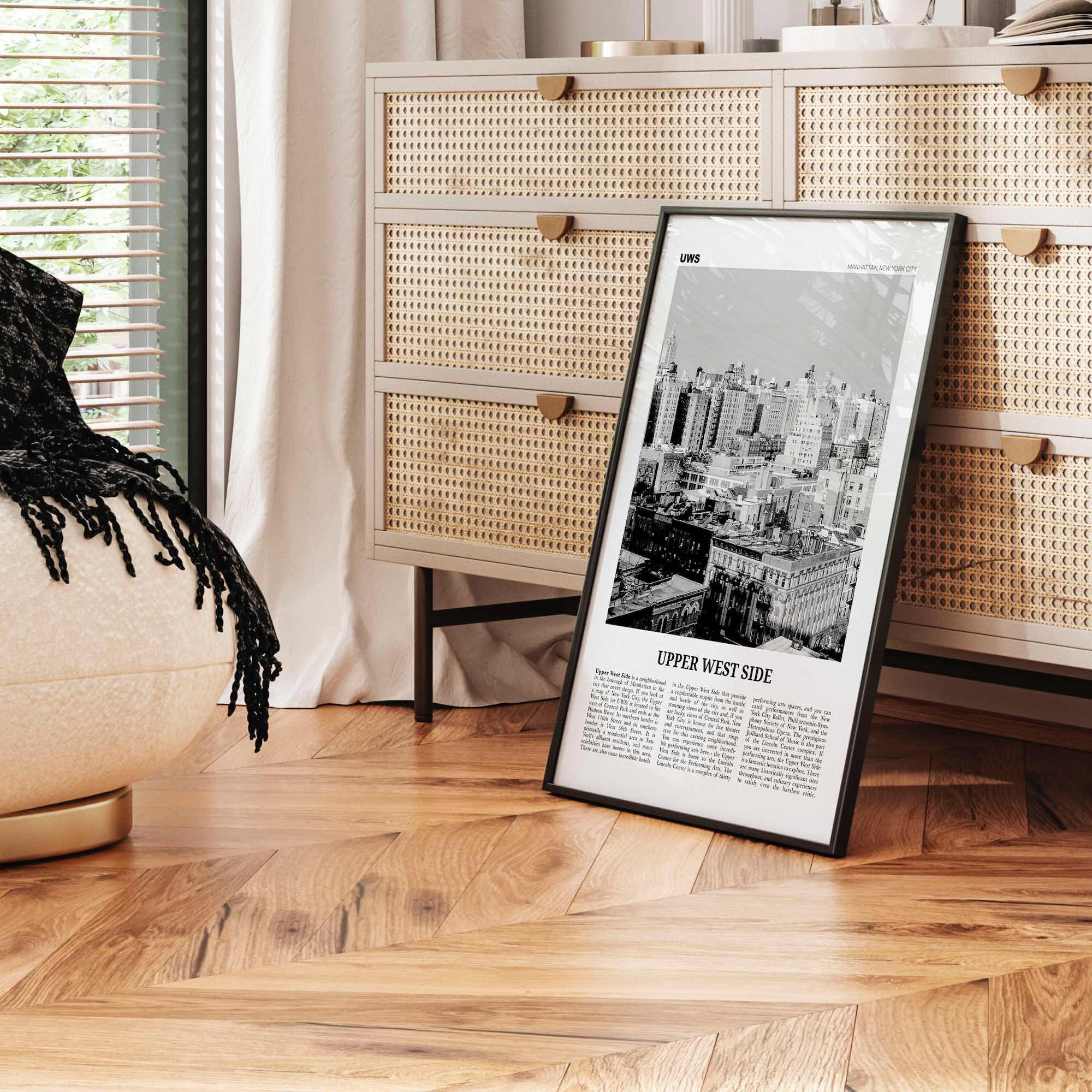 Upper West Side Print Black and White, Upper West Side Wall Art, Upper West Side Poster, Upper West Side Photo, Manhattan, New York, USA