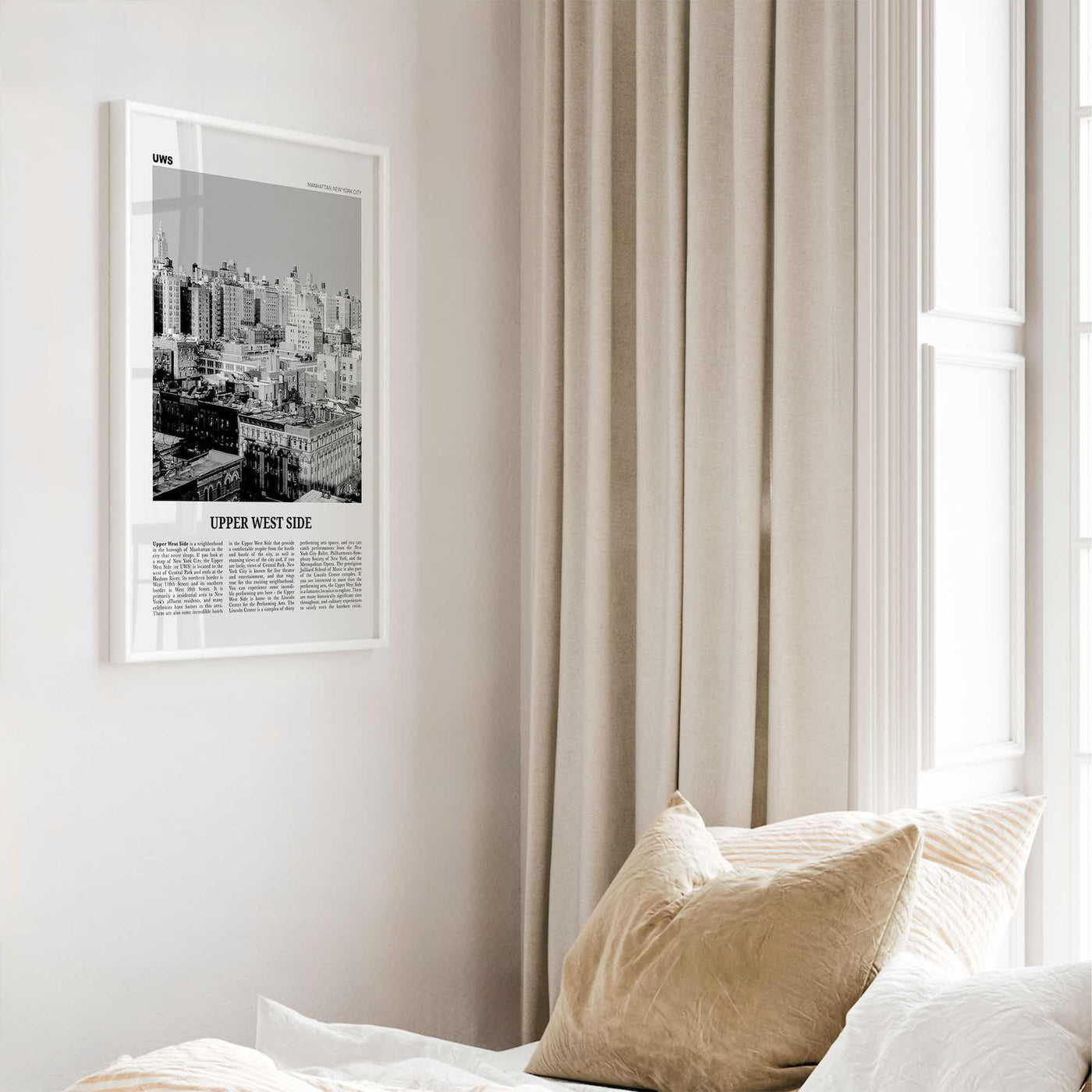 Upper West Side Print Black and White, Upper West Side Wall Art, Upper West Side Poster, Upper West Side Photo, Manhattan, New York, USA
