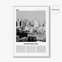 Upper West Side Print Black and White, Upper West Side Wall Art, Upper West Side Poster, Upper West Side Photo, Manhattan, New York, USA