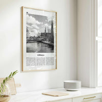 Uppsala Print Black and White, Uppsala Wall Art, Uppsala Poster, Uppsala Photo, Uppsala Wall Décor, Uppsala Map, Sweden