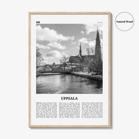Uppsala Print Black and White, Uppsala Wall Art, Uppsala Poster, Uppsala Photo, Uppsala Wall Décor, Uppsala Map, Sweden