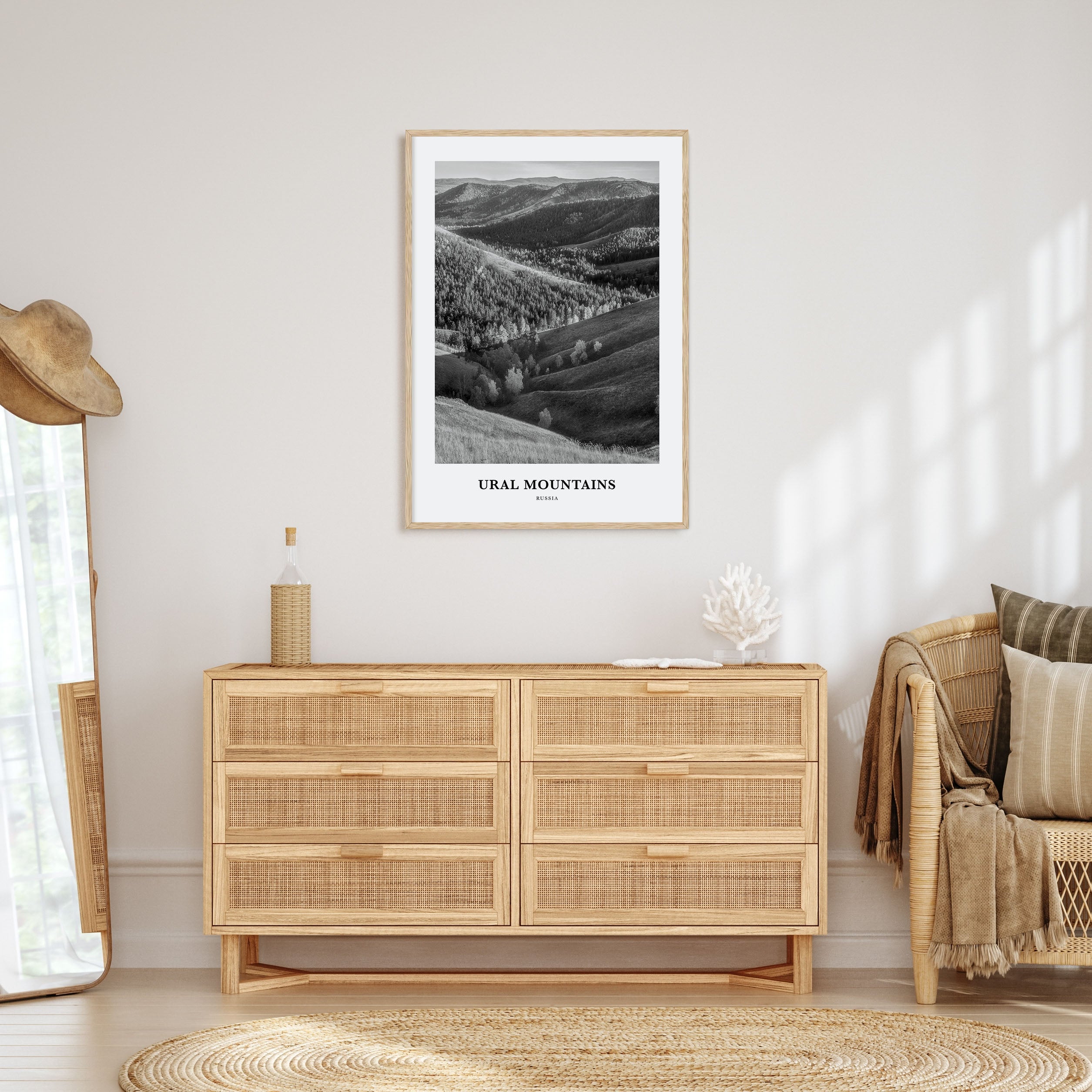 Ural Mountains Portrait B&W Poster