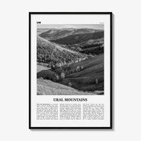 Ural Mountains Print Black and White, Ural Mountains Wall Art, Ural Mountains Poster, Ural Mountains Photo, Ural Mountains Wall Décor, Asia
