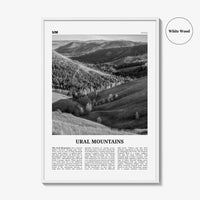 Ural Mountains Print Black and White, Ural Mountains Wall Art, Ural Mountains Poster, Ural Mountains Photo, Ural Mountains Wall Décor, Asia