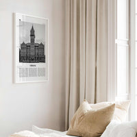 Urbana Print Black and White, Urbana Wall Art, Urbana Poster, Urbana Photo, Urbana Wall Décor, Urbana Map, Illinois, USA