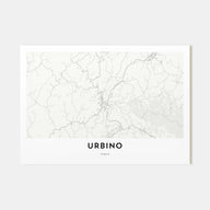 Urbino Map Landscape Poster