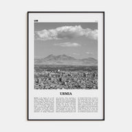 Urmia City Travel B&W Poster