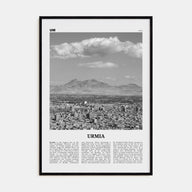 Urmia City Travel B&W Poster