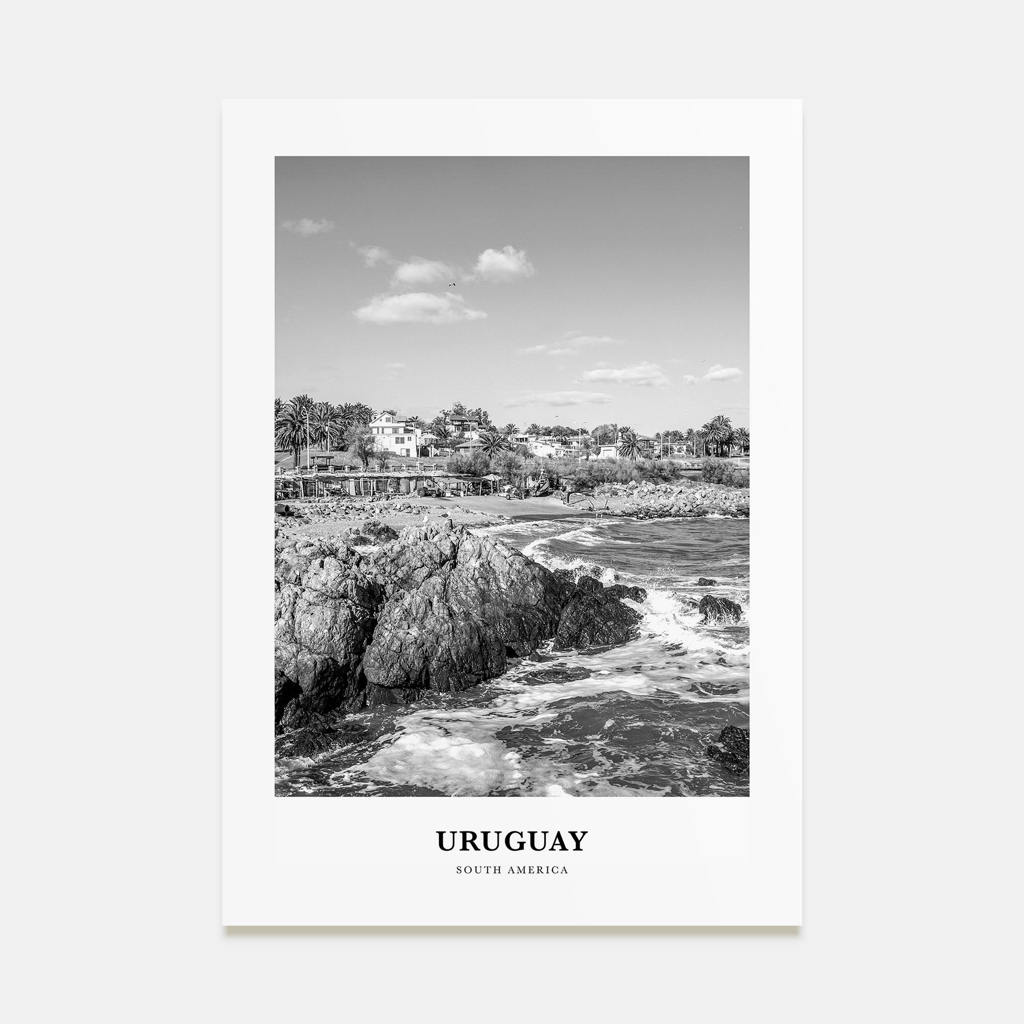 Uruguay Portrait B&W Poster
